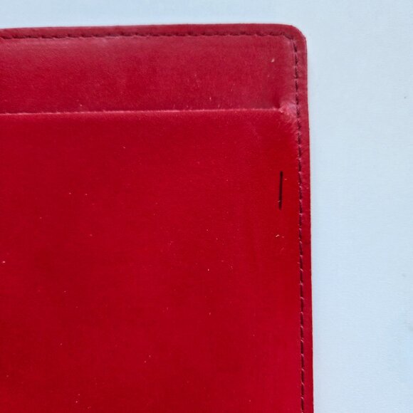 PINETTI Red Smooth Leather Notepad Holder, A5 - Picture 8 of 8